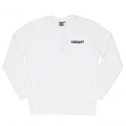 (I022070)COLLEGE SCRIPT SWEATSHIRT-WHT